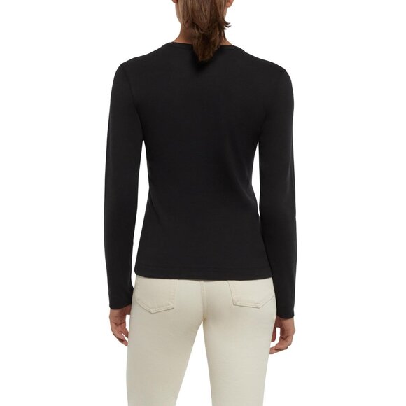 NEW Three Dots Womens Knit Long Sleeve Top TD005107 Black XL - Picture 4 of 9